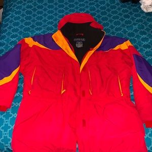 LANDS END COAT! Red, purple and orange!
